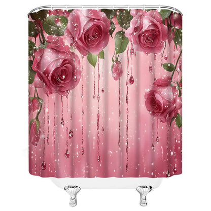 Rideau de douche à motif de roses romantiques - image 2