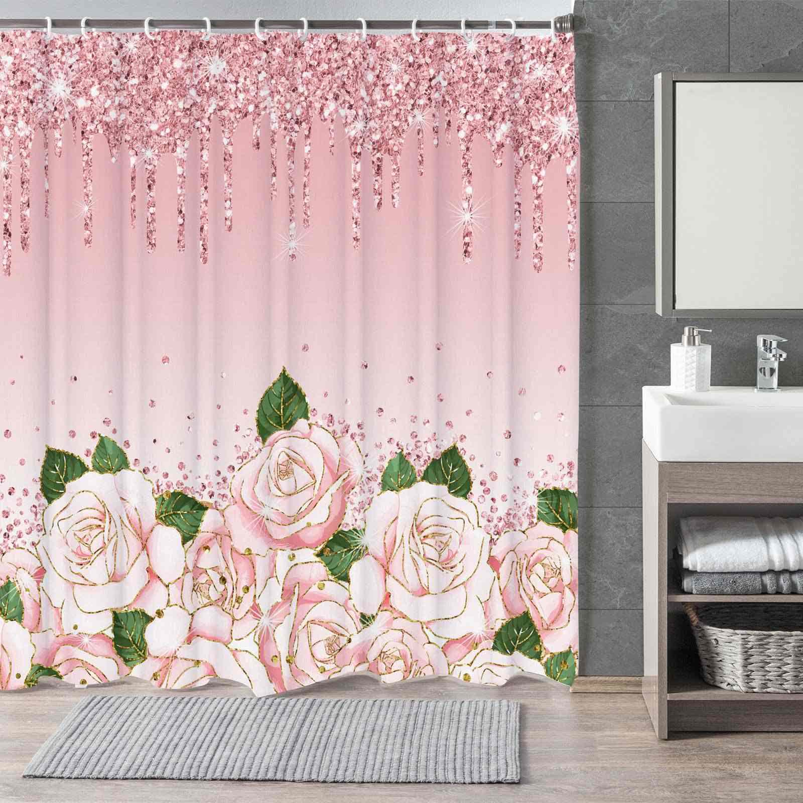 Rideau de douche à motif de roses romantiques - C - 300 cm x 180 cm - image 5