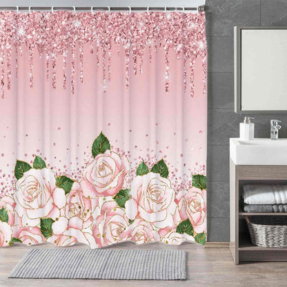 Rideau de douche à motif de roses romantiques - C - 300 cm x 180 cm - image 5