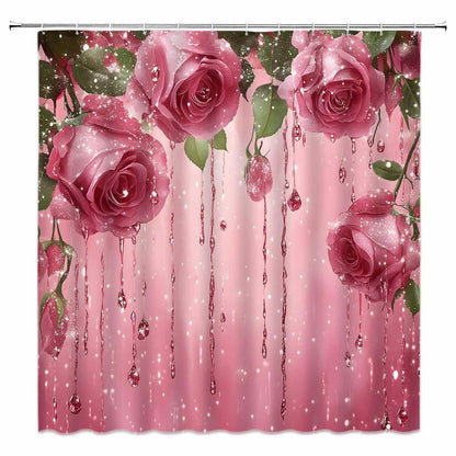 Rideau de douche à motif de roses romantiques - image 3