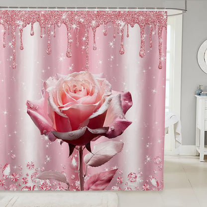 Rideau de douche à motif de roses romantiques - B - 300 cm x 180 cm - image 4