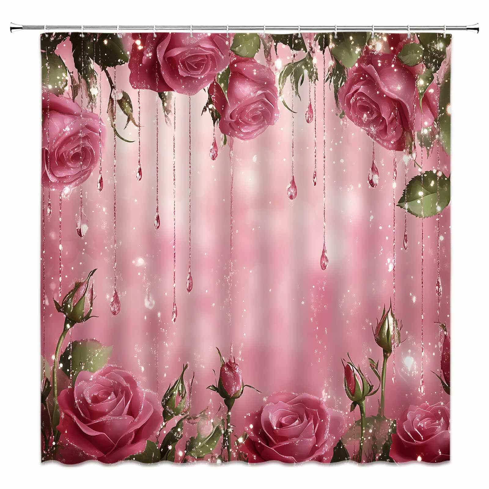 Rideau de douche à motif de roses romantiques - F - 300 cm x 180 cm - image 8