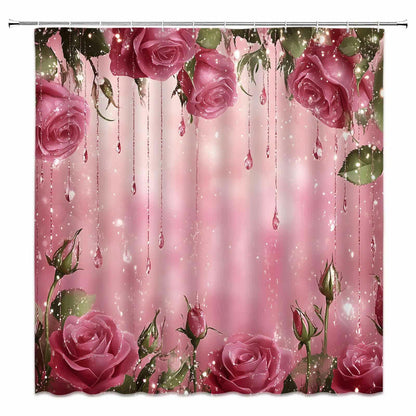 Rideau de douche à motif de roses romantiques - F - 300 cm x 180 cm - image 8