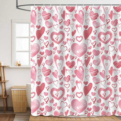 Rideau de douche à motif romantique pour la Saint-Valentin - G - 180 cm x 200 cm - image 6