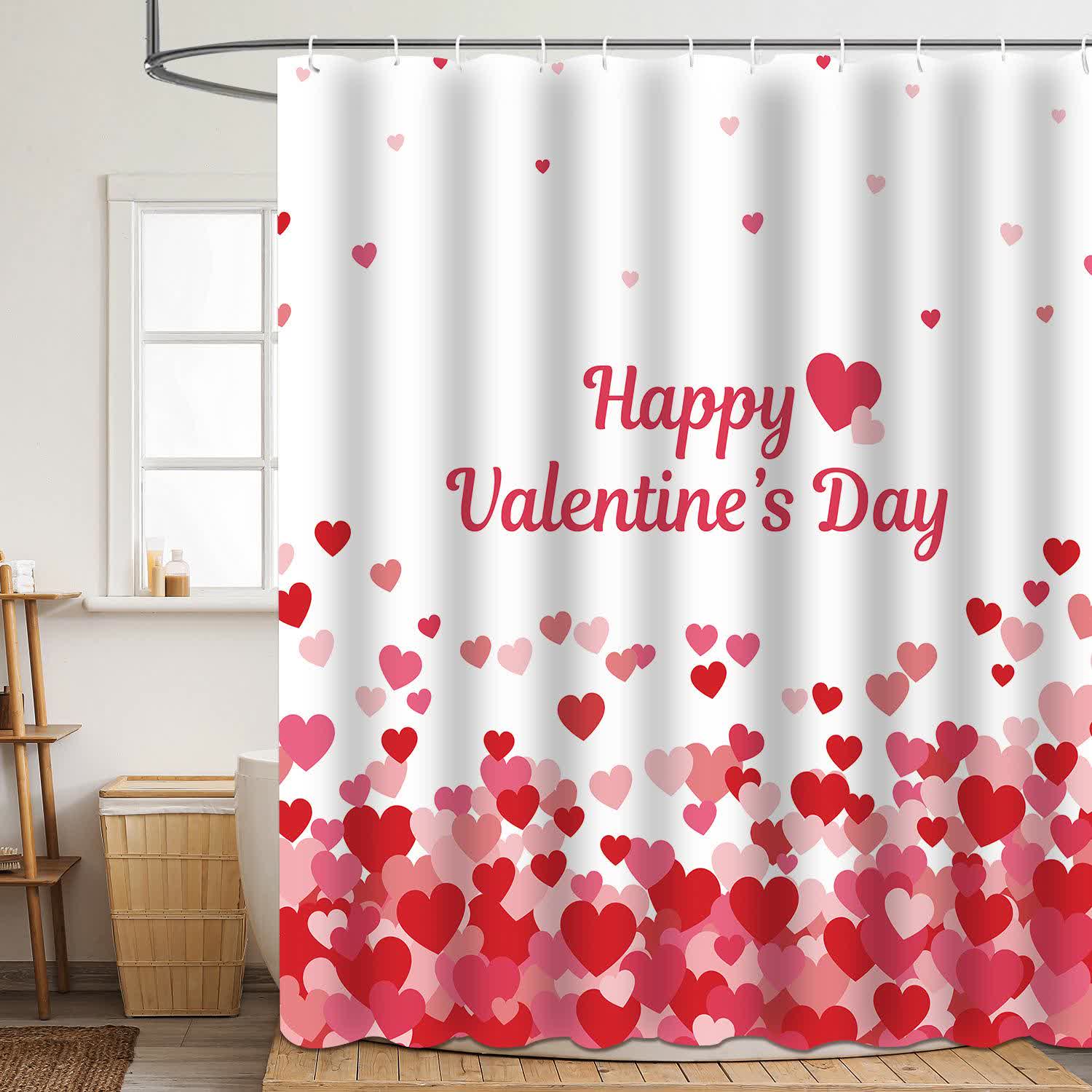Rideau de douche à motif romantique pour la Saint-Valentin - C - 180 cm x 200 cm - image 2