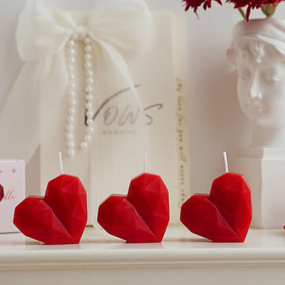 Bougie parfumée romantique en forme de cœur, fabriquée à la main - image 2