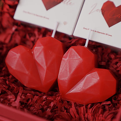 Bougie parfumée romantique en forme de cœur, fabriquée à la main - image 4