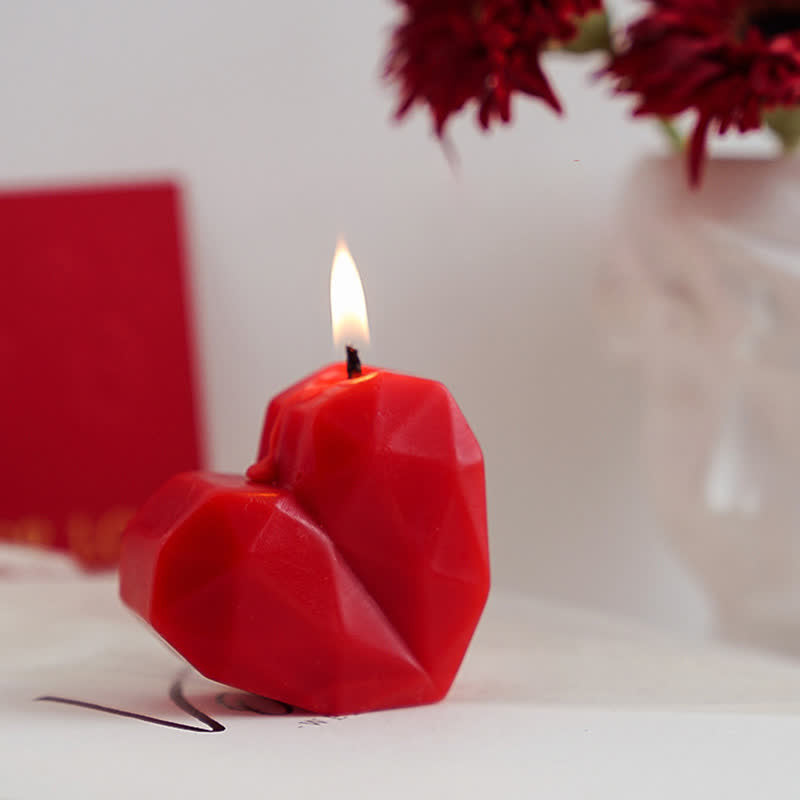 Bougie parfumée romantique en forme de cœur, fabriquée à la main - image 5