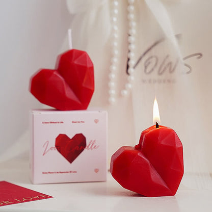 Bougie parfumée romantique en forme de cœur, fabriquée à la main - 4 pièces - 5,4 cm x 6,1 cm x 3,2 cm - image 0