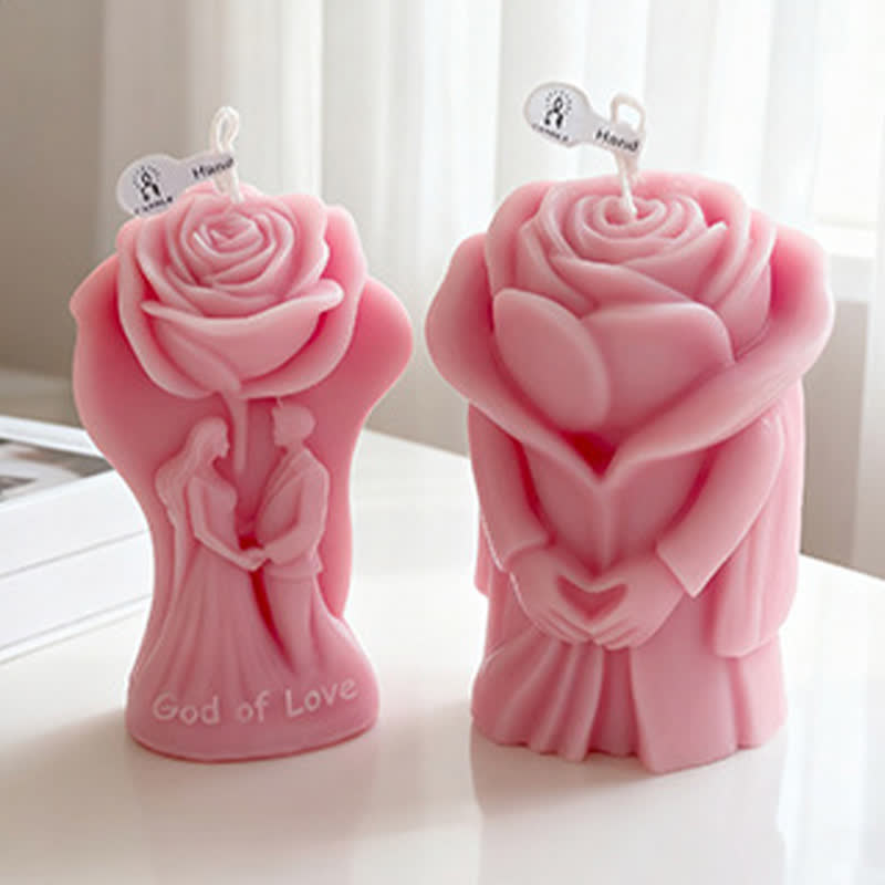 Bougie parfumée romantique aux roses pour les couples - image 2