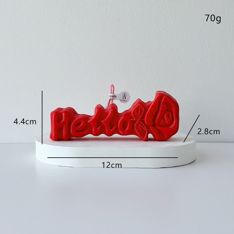 Bougie parfumée créative en forme de rose - Rouge - 4 pièces - 4,4 cm x 12 cm x 2,8 cm - image 1