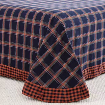 Ensemble de literie rétro en gaze de coton à carreaux avec boutons (4 pièces) - image 4