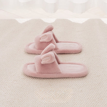 Pantoufles mignonnes en peluche lapin avec orteils ouverts - image 10