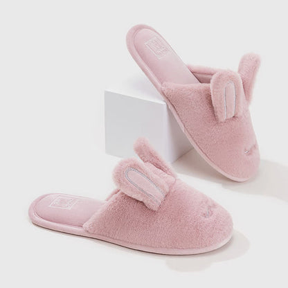 De jolies pantoufles duveteuses à bout fermé en forme de lapin. - Rose - XL - image 12