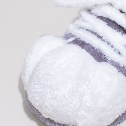 Pantoufles en peluche à motif de pattes de chat, à lacets et bout fermé - image 14