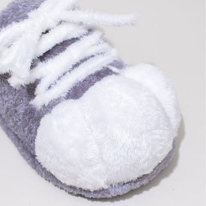Pantoufles en peluche à motif de pattes de chat, à lacets et bout fermé - image 15