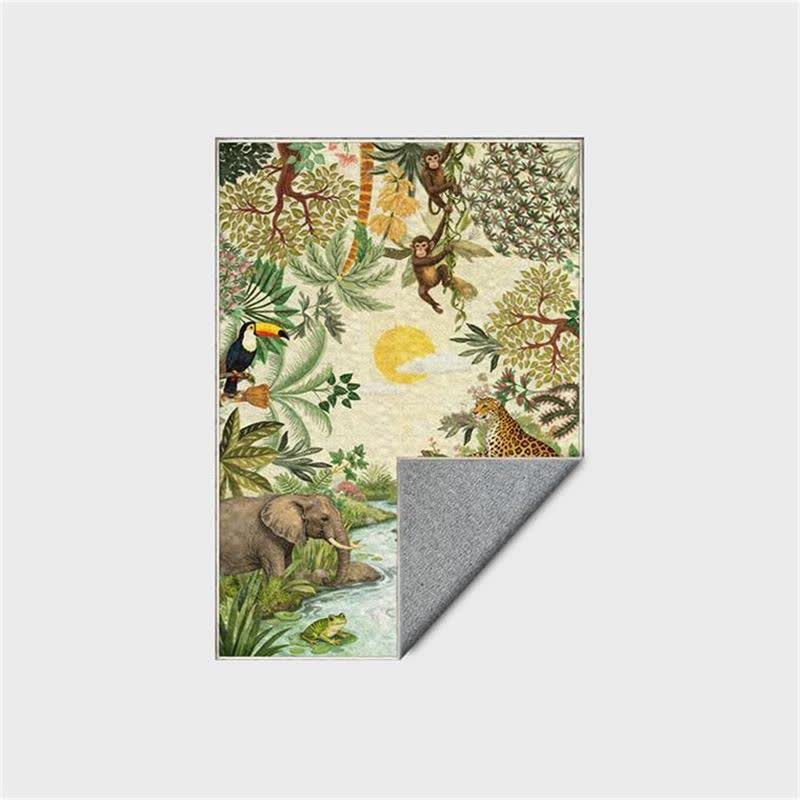 Tapis rectangulaire à motif animalier tropical - image 6