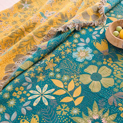 Couette réversible en gaze de coton à motifs floraux et papillons - image 8
