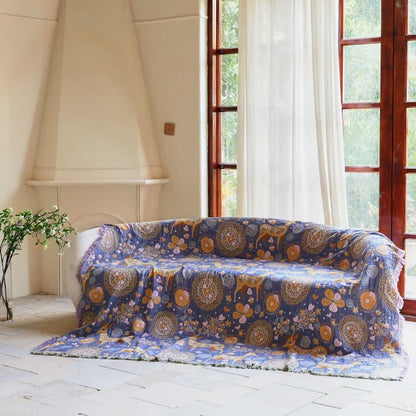 Couette réversible en gaze de coton à motifs floraux et de cerfs - image 7