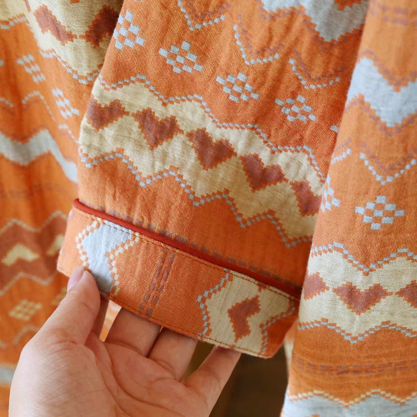 Ensemble de vêtements d'intérieur vintage en coton à vagues pour couples - image 9