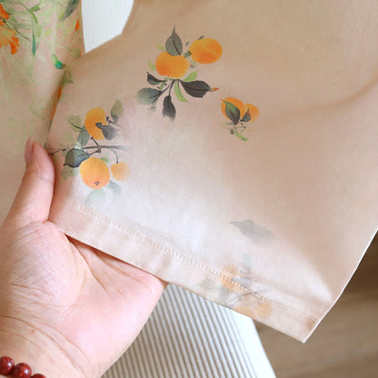 Ensemble de vêtements d'intérieur d'inspiration orientale en coton jaune à motif de baies - image 7