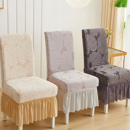 Housse de chaise Parsons à motif jacquard de feuilles - image 2