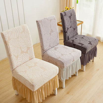 Housse de chaise Parsons à motif jacquard de feuilles - image 3