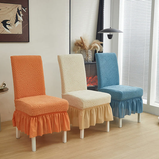 Housse de chaise de salle à manger extensible et géométrique - image 0