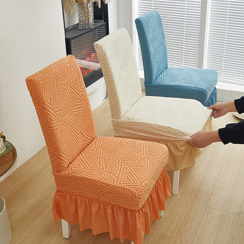Housse de chaise de salle à manger extensible et géométrique - image 1