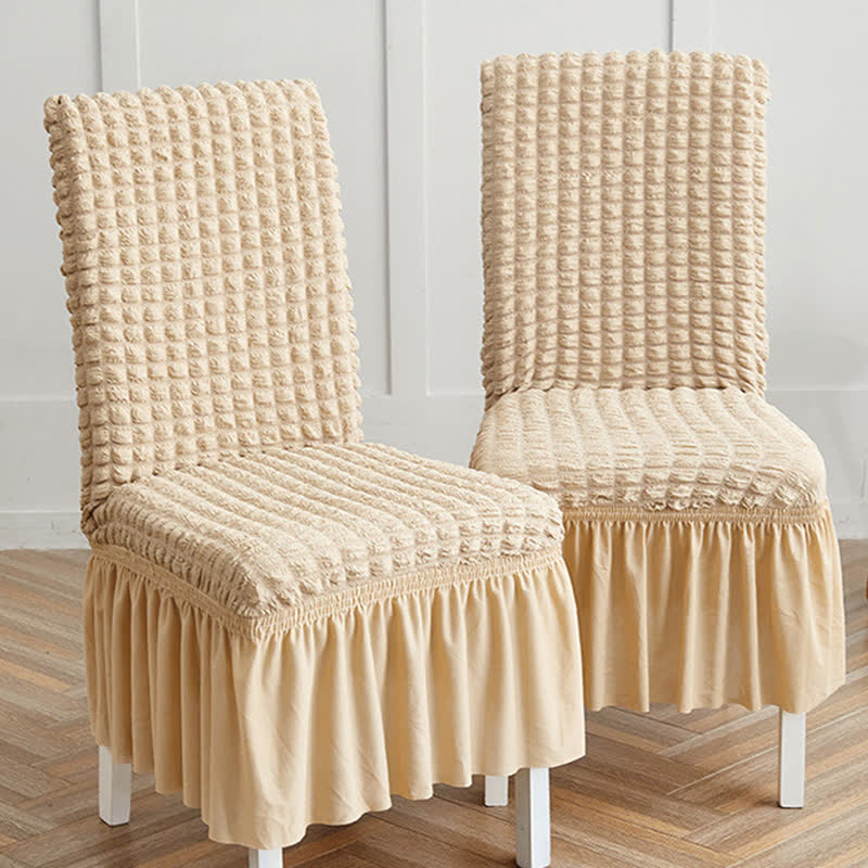 Housse de chaise extensible en seersucker avec ourlet volanté - image 17
