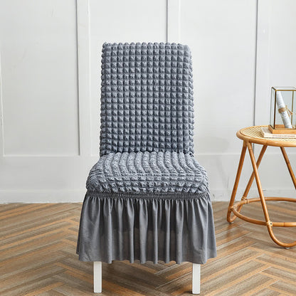 Housse de chaise extensible en seersucker avec ourlet volanté - image 18
