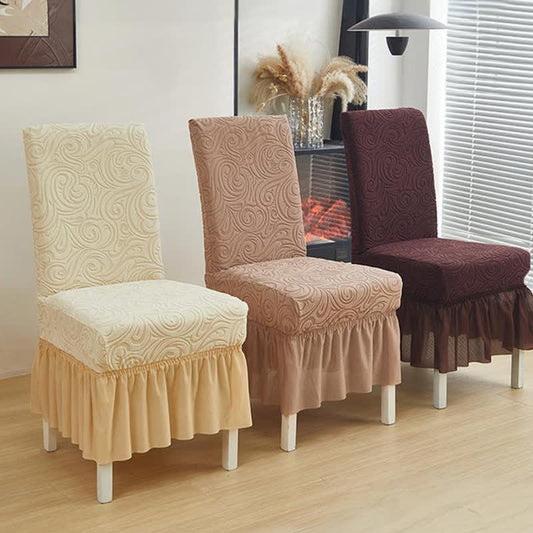Housse de chaise de salle à manger extensible universelle en jacquard - image 0