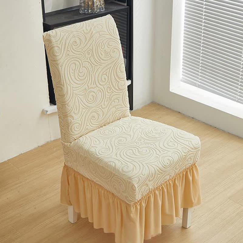 Housse de chaise de salle à manger extensible universelle en jacquard - image 4