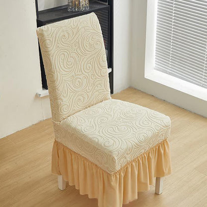 Housse de chaise de salle à manger extensible universelle en jacquard - image 4
