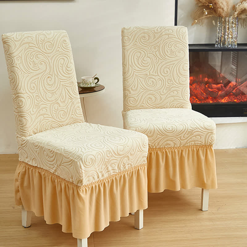 Housse de chaise de salle à manger extensible universelle en jacquard - image 5
