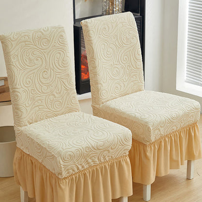 Housse de chaise de salle à manger extensible universelle en jacquard - image 6
