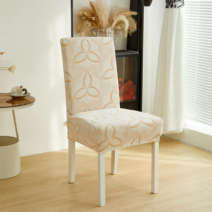 Housse de chaise en jacquard extensible uni - Beige - 6 pièces - standard - image 12