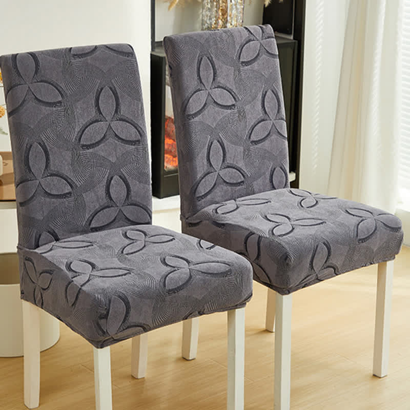 Housse de chaise en jacquard extensible uni - image 6