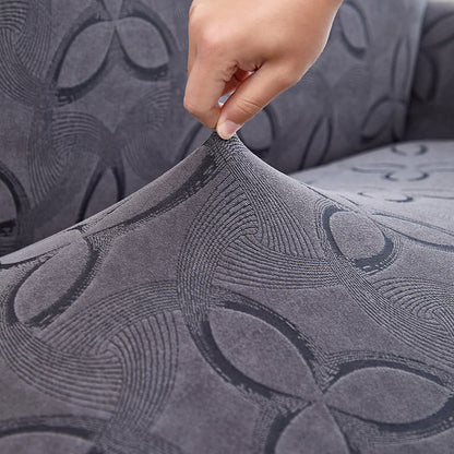Housse de chaise en jacquard extensible uni - image 9