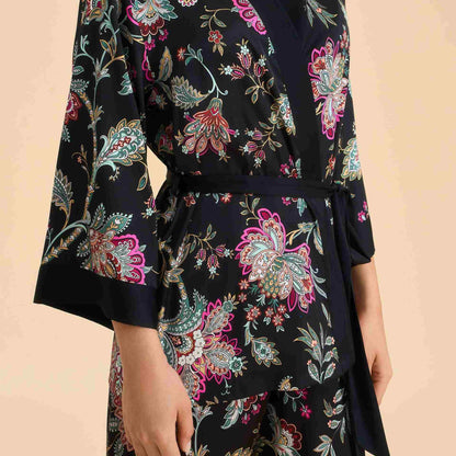 Ensemble kimono luxueux bleu foncé - image 1