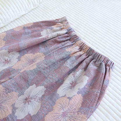 Ensemble de vêtements d'intérieur en coton à motif jacquard de fleurs de cerisier - image 8