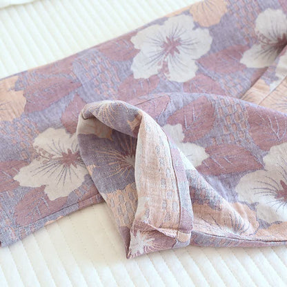 Ensemble de vêtements d'intérieur en coton à motif jacquard de fleurs de cerisier - image 10