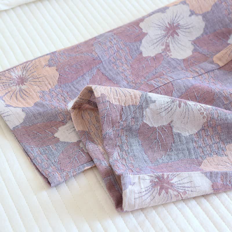 Ensemble de vêtements d'intérieur en coton à motif jacquard de fleurs de cerisier - image 11