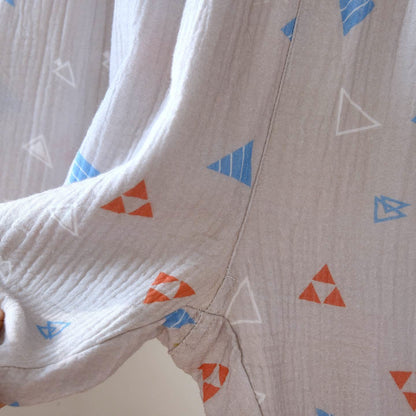 Ensemble de vêtements d'intérieur unisexe en coton à motif géométrique triangulaire - image 12