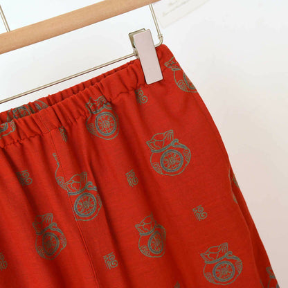 Ensemble de vêtements d'intérieur en coton avec motif de sac porte-bonheur - image 11