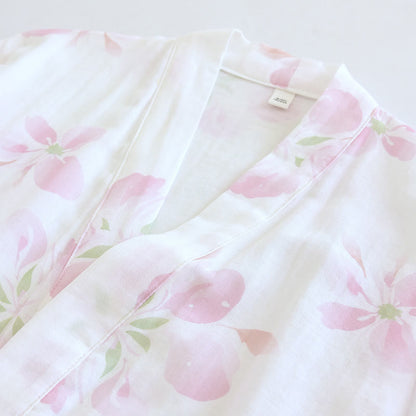 Peignoir de style kimono en gaze de coton à motif de fleurs de cerisier - image 5