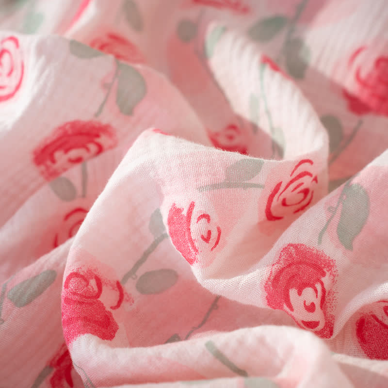 nuisette romantique en coton rose - image 8