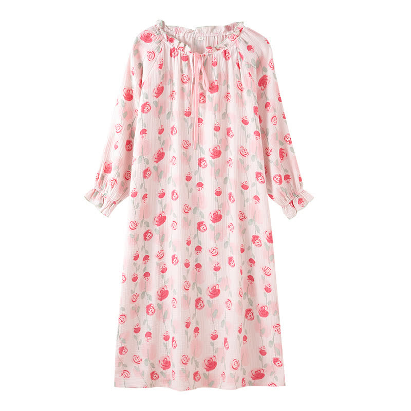 nuisette romantique en coton rose - image 9