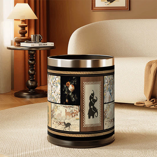 Poubelle de la série Vintage Collage & Botanical - image 0