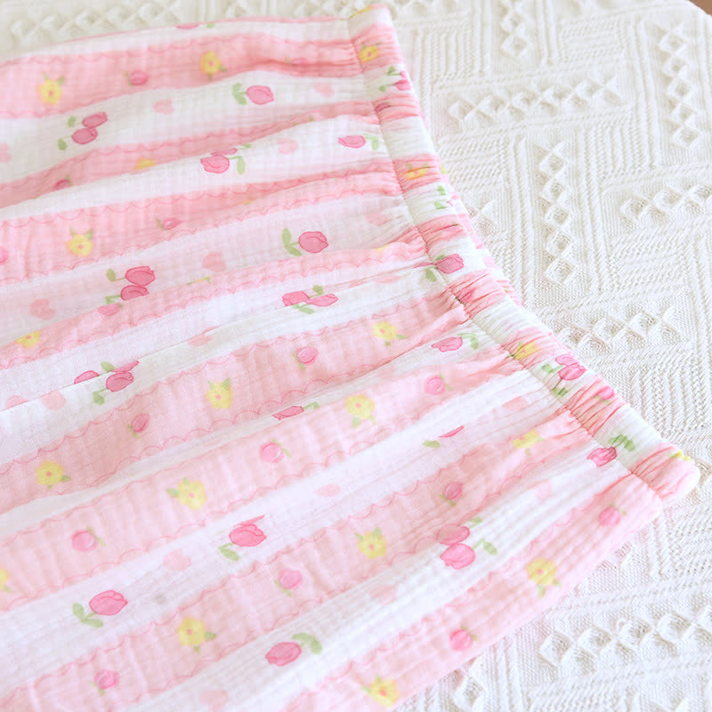 Ensemble de détente en coton rayé à motif rose - image 10